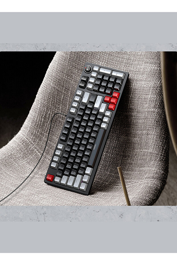 T50 Wired Gaming Keyboard, 97 Keys Blue Switch Mechanical Keyboard with Rgb Backlit and Multimedia - 8