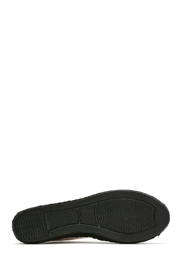 Kastamonu Taş Baskı Kadın Siyah Desenli Espadril 25SFD20826F - 6