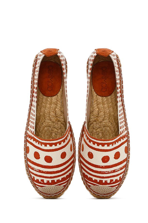 Kastamonu Taş Baskı Kadın Taba Desenli Espadril 25sfd20836f - 8