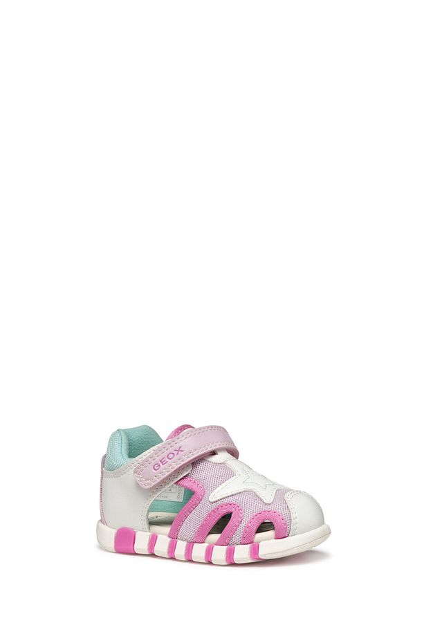 Kız Bebek Beyaz B Sandal Iupidoo A - Synt Mesh Bantlı Kumaş Sandalet B5517c0bc14c0563 - 3
