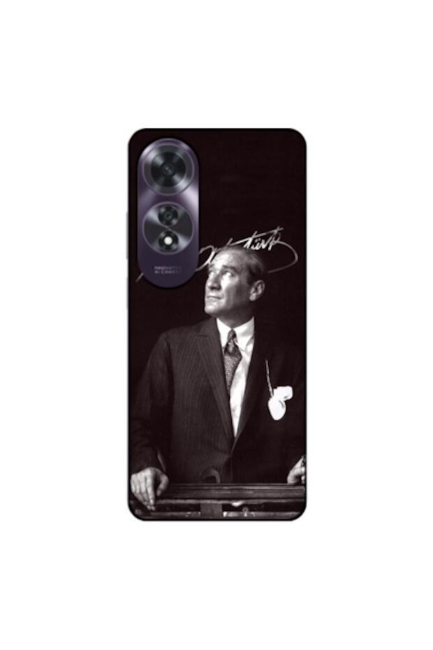 Oppo A60 Compatible Case Mustafa Kemal Atatürk Silicone Case (Printed)