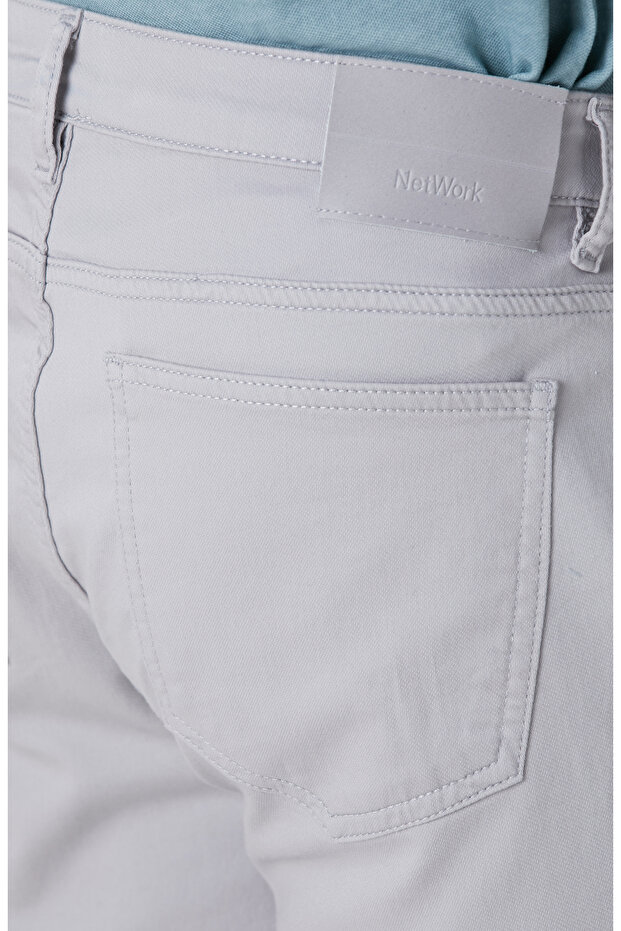 Gri Casual Pantolon - 5