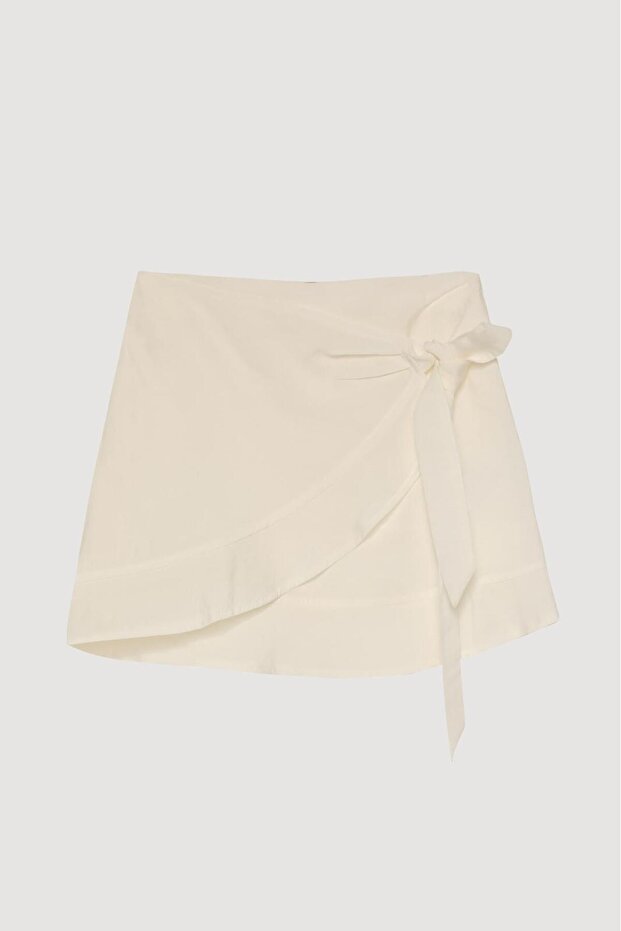 Women's Tie up Detailed Ruffle Skirt