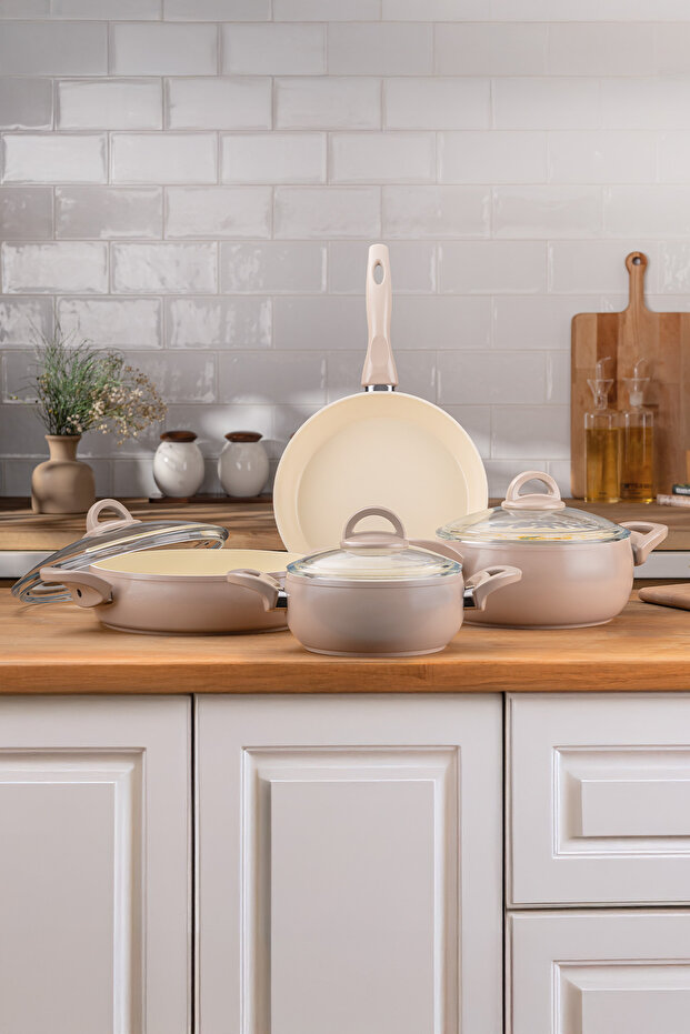 Crystal 7 Parça Güveç Seti Rose - 2