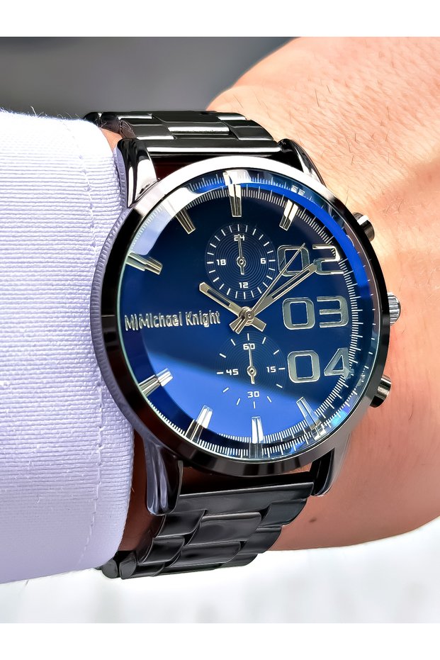 Steel Band Wrist Watch in Custom Box