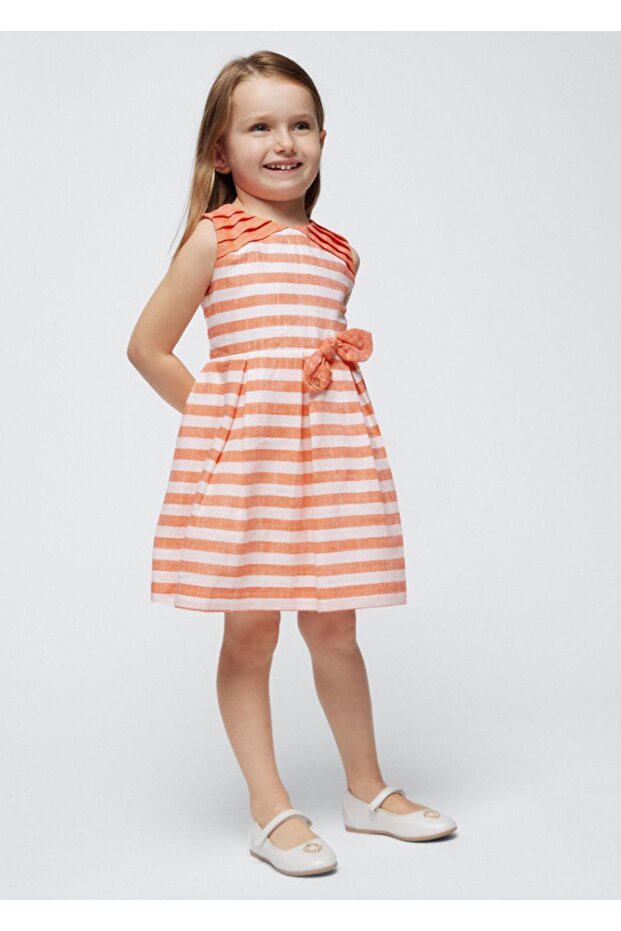 Striped Girl's Linen Dress