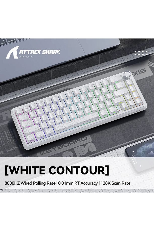X65PRO HE RGB 8000 Hz Kablosuz Rapid Trigger - Snap Tap 0.01mm Driverlı Manyetik Switch Klavye - 4