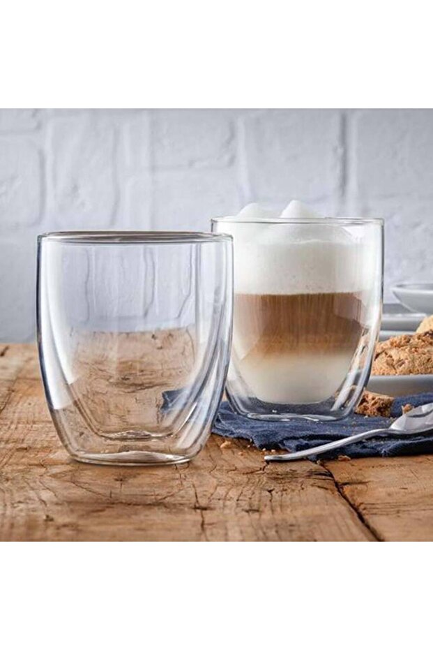 Cappucino Bardağı Cam 2''li - 3