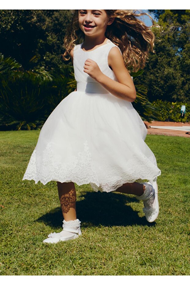 Abel&Lula Lace Embroidered Girl's Dress_Mnvs5033