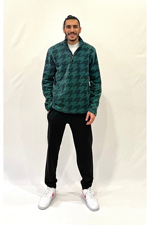 Men's Comfortable Softech Fleece Half Zipper Sweatshirt spr24pw20