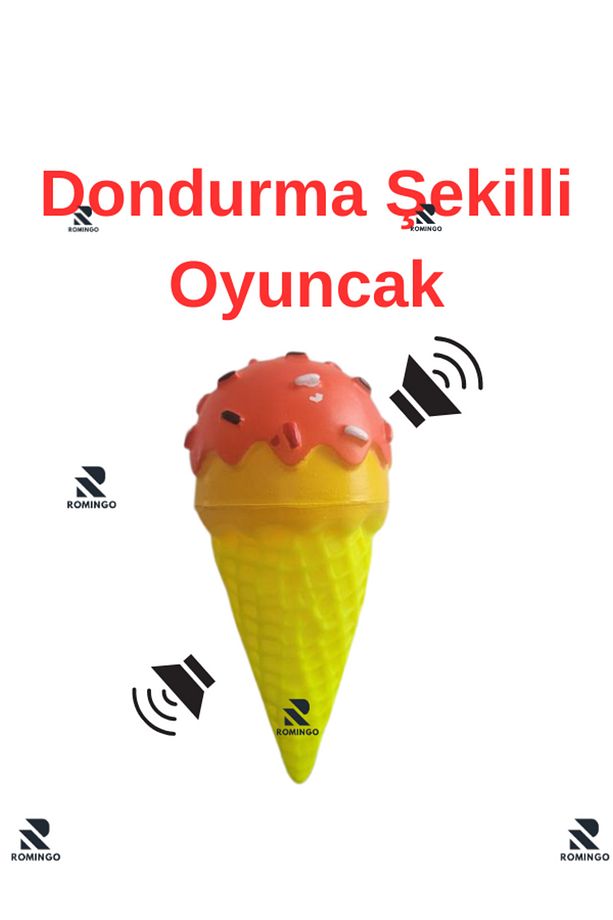 Köpek Oyuncağı Dondurma Şekilli Köpek Oyuncağı Ses Çıkartan Köpek Oyuncağı - 1