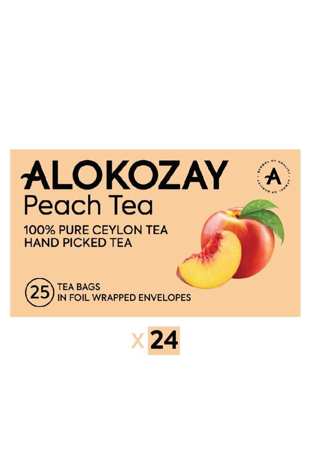 Peach Tea - 25 Tea Bags in Foil Wrapped Envelopes X 24