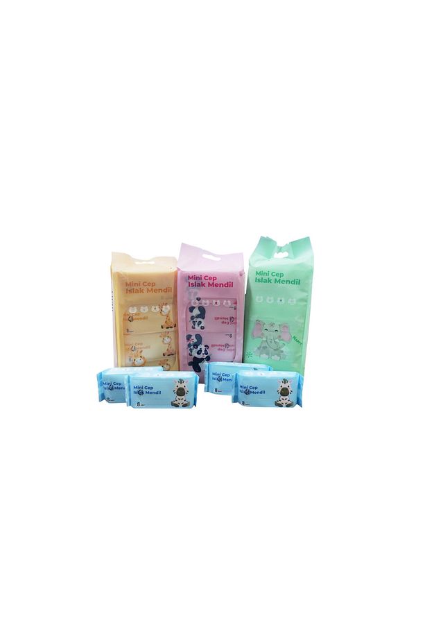 Mini Cep Islak Mendil Günlük Pratik 8'li Paket - 3