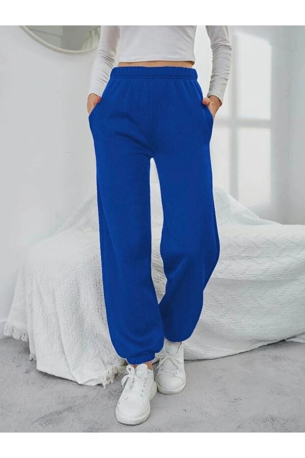 Women's Cobalt Blue Oversize Sweatpants - Unisex