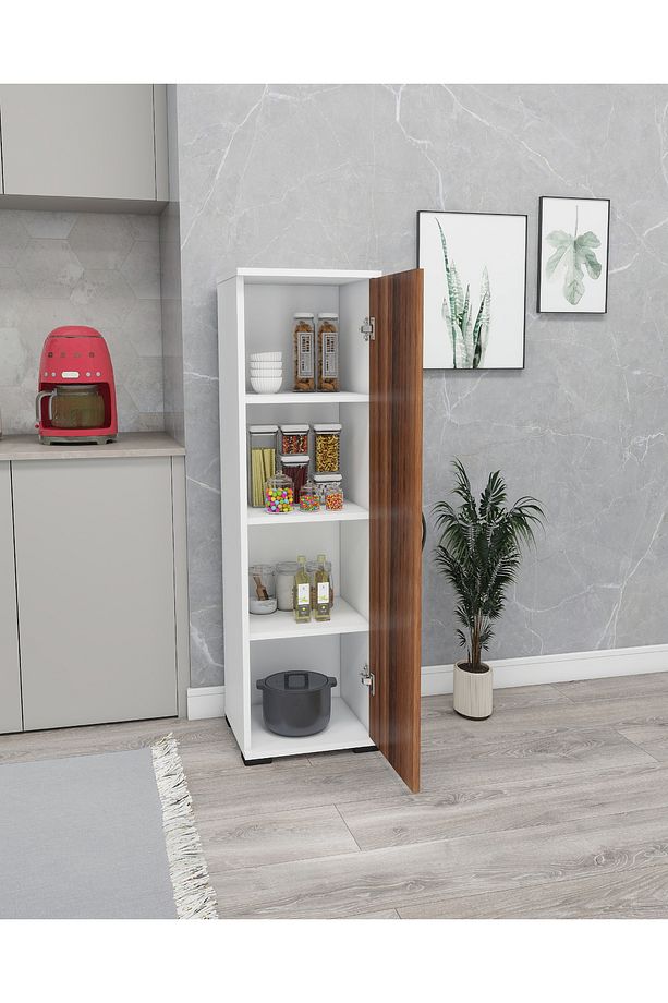 Çok Amaçlı Membran Kapaklı Dolap Mutfak Dolabı Kiler Dolabı Tek Kapaklı Çok Amaçlı Banyo Dolabı Tek - 4