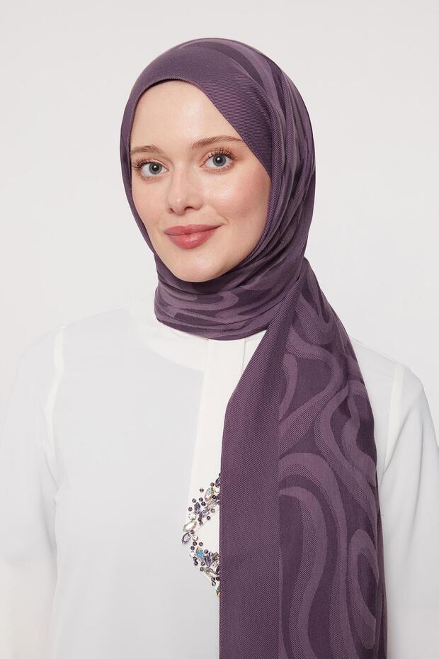 Purple Abstract Pattern Grazia Shawl