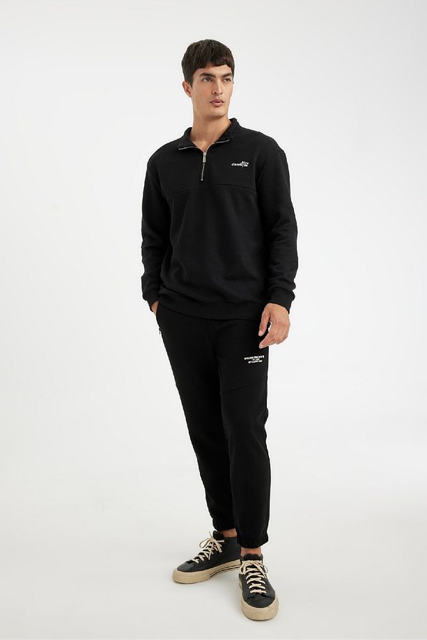 Regular Fit Jogger Eşofman Altı Fermuar Cepli Lastikli Paça Y5511az23au - 3
