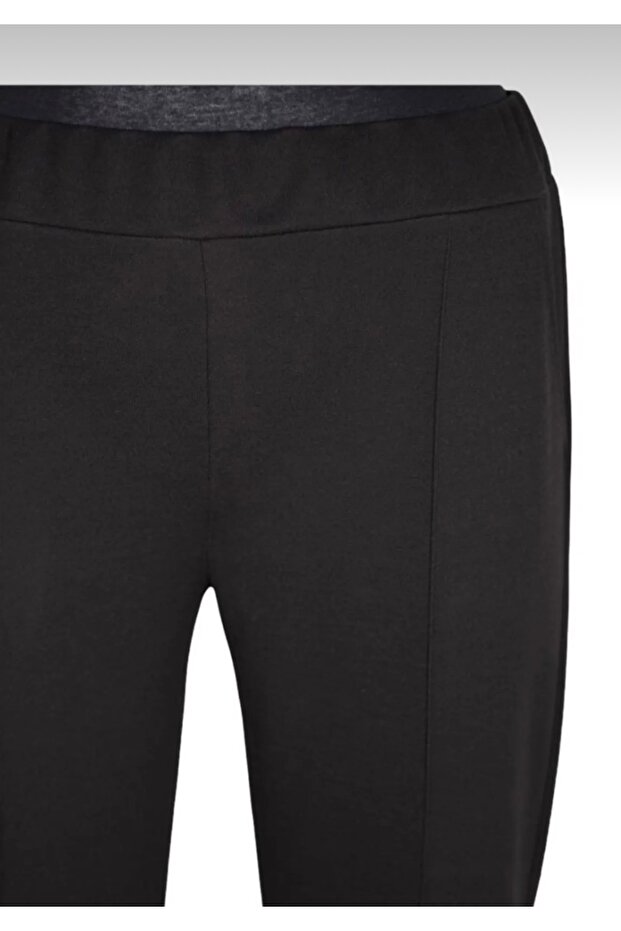 Women's Elastic Waist, Front Stitched, Pocketed Thin Combed Cotton Pants
