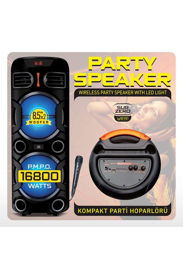 Led Işıklı Wr191 Bluetooth Hoparlör Mikrafon Hediyeli - 2
