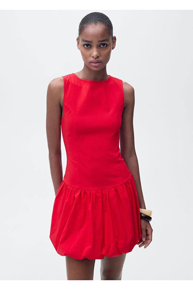 Balon Kısa Elbise - 1