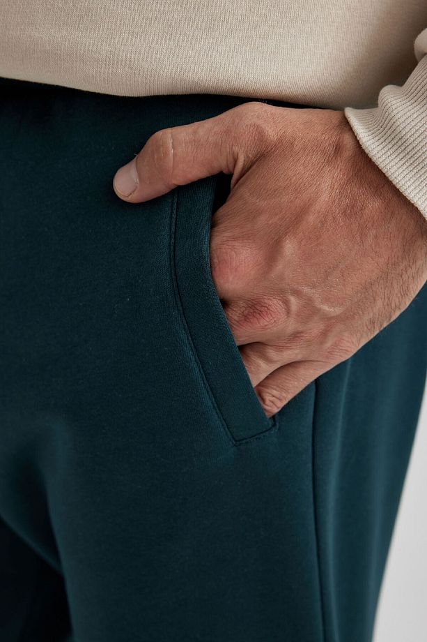 Jogger Eşofman Altı Standart Fit Basic Düz Beli Bağcıklı Lastikli Paça Cepli A6468ax23au - 4