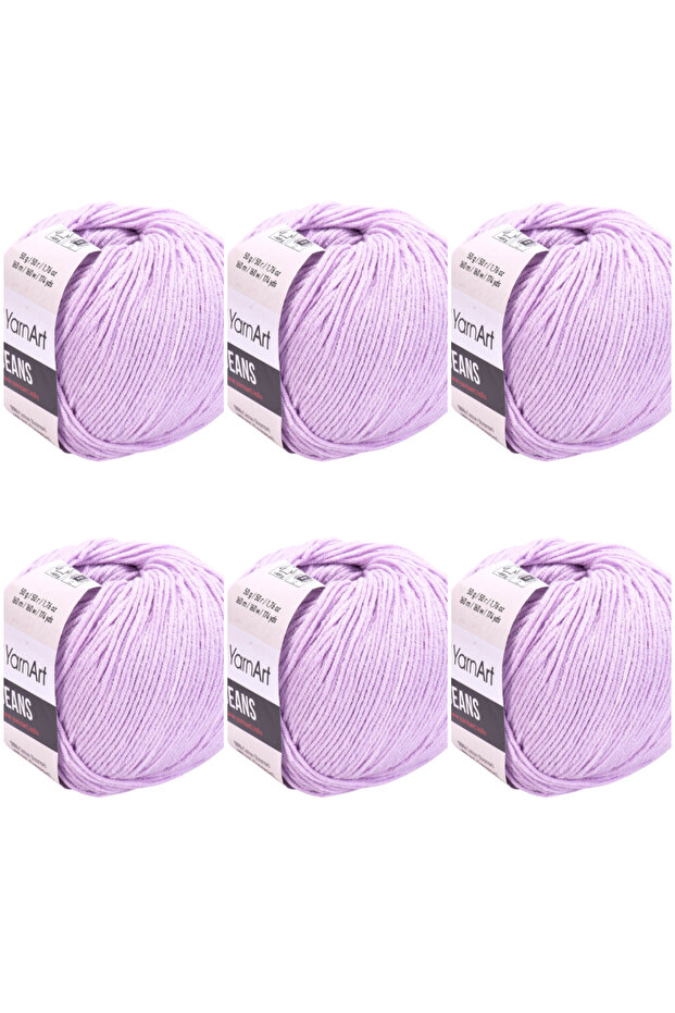 Jeans 6-Piece Hand Knitting Yarn Set, Soft Textured, Baby Friendly, Cardigan, Amigurumi