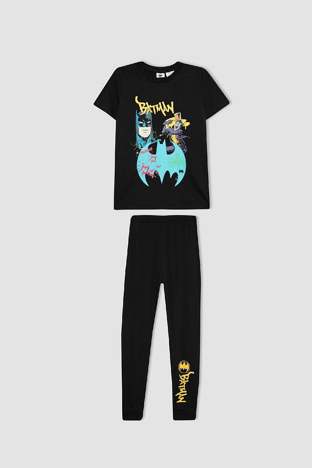 Erkek Çocuk Batman Pijama Takımı Kısa Kollu Üst Beli Lastikli Uzun Alt B5575a824sp - 8
