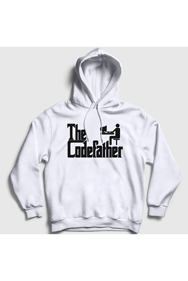 Унісекс Білий The Codefather Програміст Coder Hacker Світшот з капюшоном 530117tt - 1