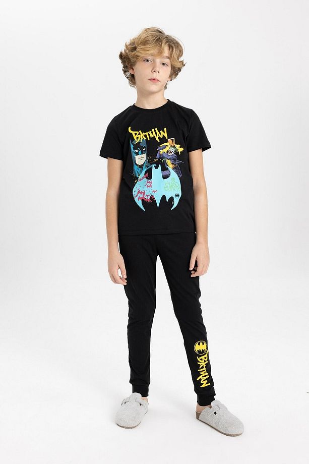 Erkek Çocuk Batman Pijama Takımı Kısa Kollu Üst Beli Lastikli Uzun Alt B5575a824sp - 3