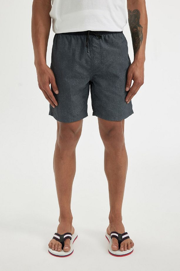 Regular Fit File Astarlı Kısa Boy Deniz Şortu B7279AX24HS - 4