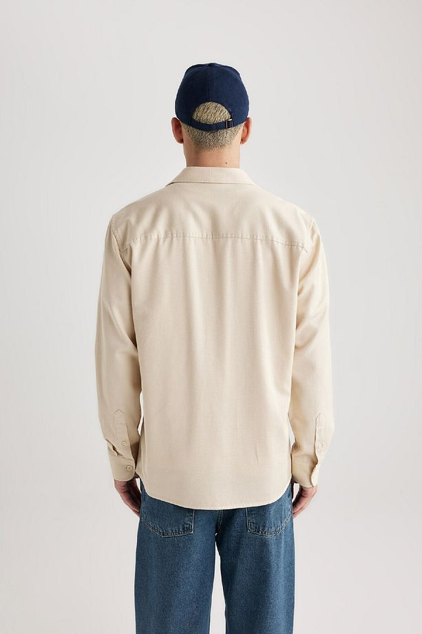 Regular Fit Basic Düz Uzun Kollu Gömlek B3670ax24sp - 5