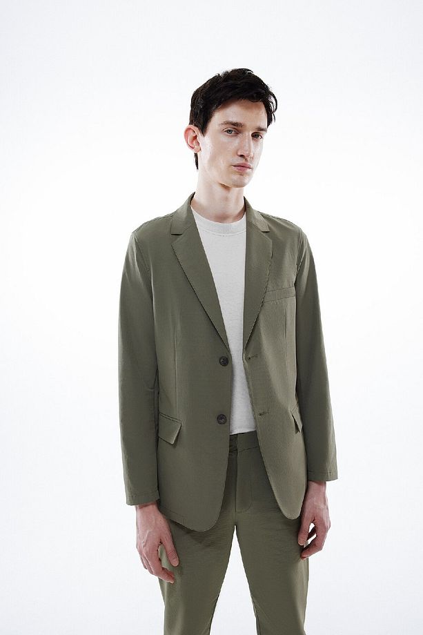 Regular Fit Ceket Yaka Düğmeli Astarlı Basic Düz Blazer Ceket B7179ax24sp - 3