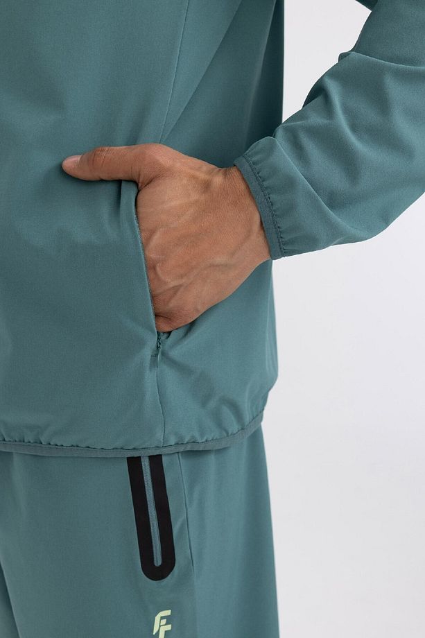 Fit Standart Fit Kapüşonlu Dokuma Fermuarlı Sporcu Hırka B5145ax24sp - 5