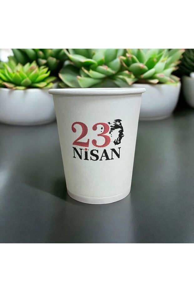 23 أبريل - يوم الطفل - النشاط المدرسي تركيا أيلدزد منقوش 7 أونصة 50 قطعة أكواب كرتونية