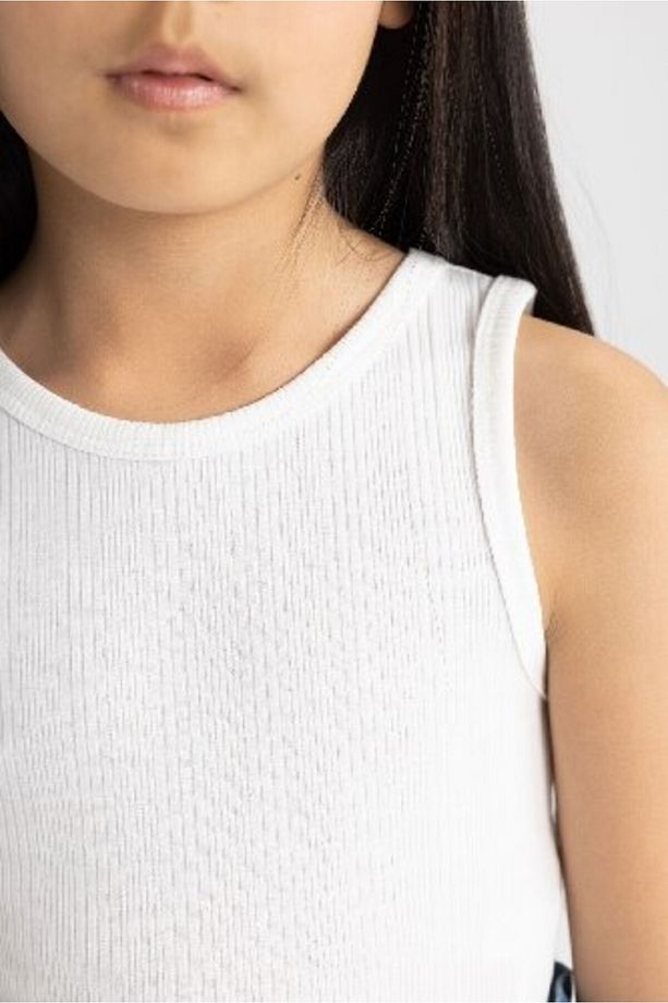 Kız Çocuk Bisiklet Yaka Basic Düz Atlet Z7815a624hs - 5