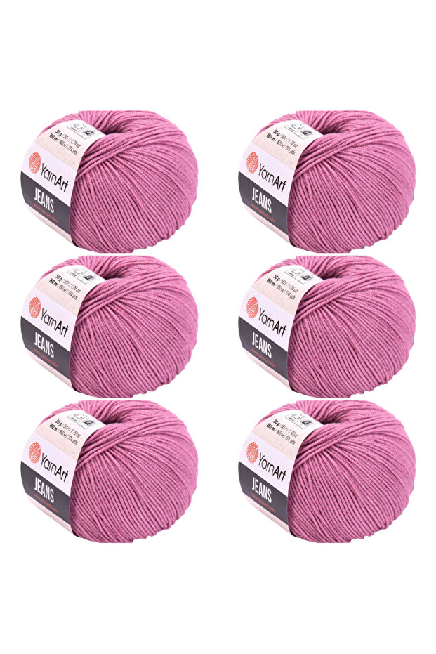 Jeans 6-Piece Hand Knitting Yarn Set, Soft Textured, Baby Friendly, Cardigan, Amigurumi
