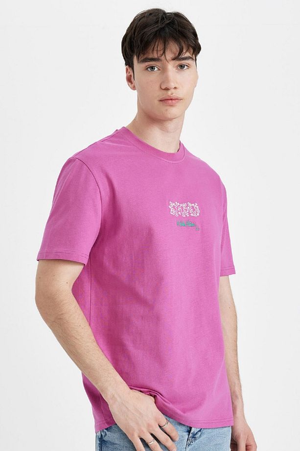 %100 Pamuk Keith Haring Regular Fit Bisiklet Yaka Kısa Kollu Tişört B8095ax24sm - 1