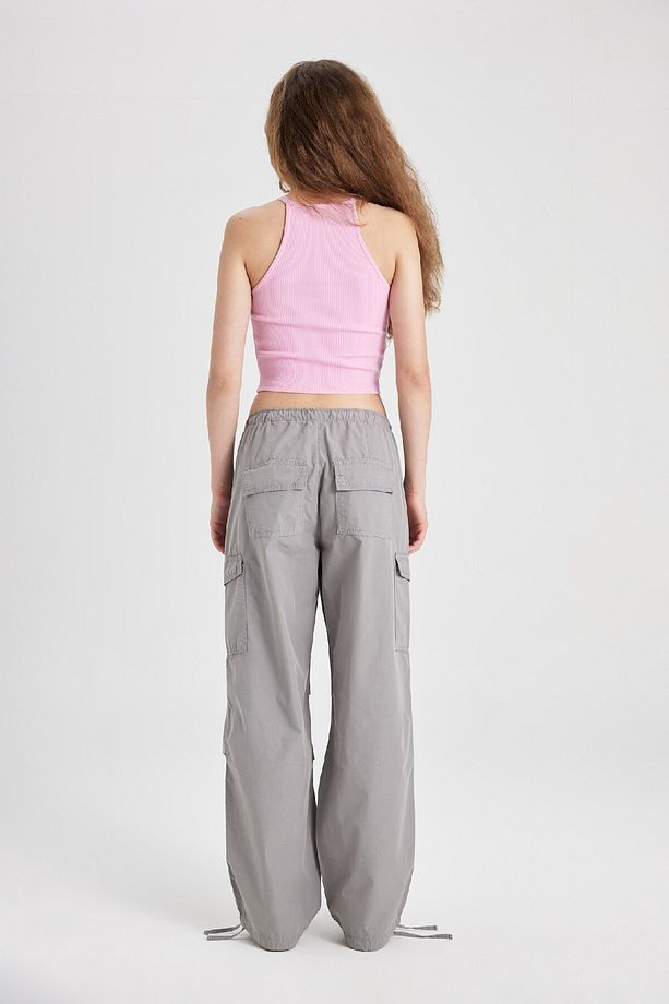 Coool Paraşüt Poplin Pantolon Basic Düz Cepli Beli Lastikli A6266ax24sp - 7