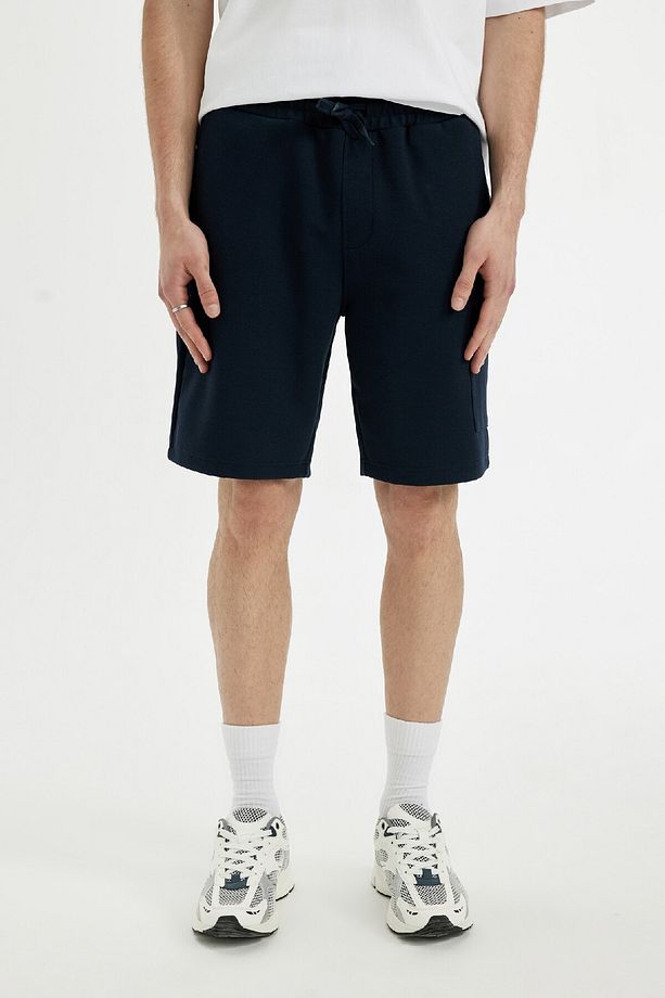 Regular Fit Düz Paça Kargo Cepli Basic Düz Şort B8796ax24sm - 5