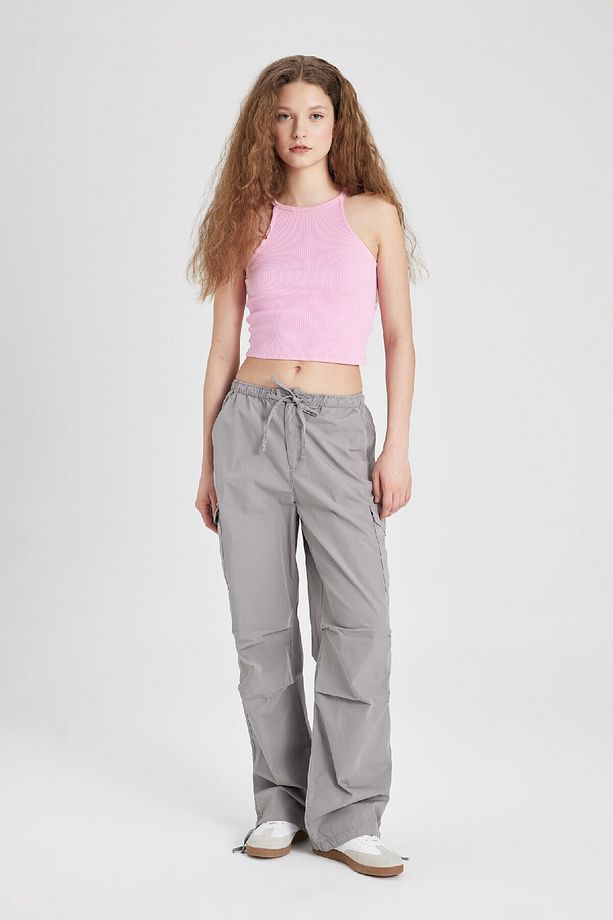 Coool Paraşüt Poplin Pantolon Basic Düz Cepli Beli Lastikli A6266ax24sp - 2