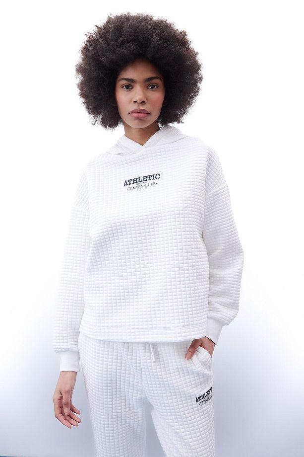 DeFactoFit Oversize Geniş Kalıp Kapüşonlu Kapitone Sporcu Sweatshirt B4599AX24SP - 3