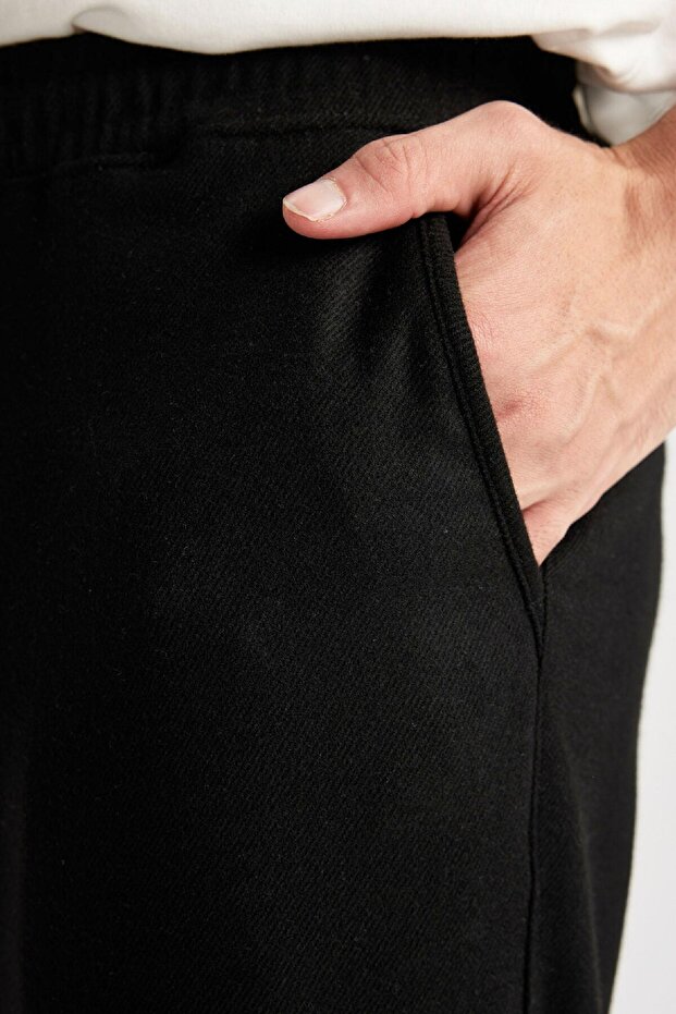 Pantolon Relax Fit Beli Bağcıklı Cepli Basic Düz Düz Paça B7336ax23wn - 8