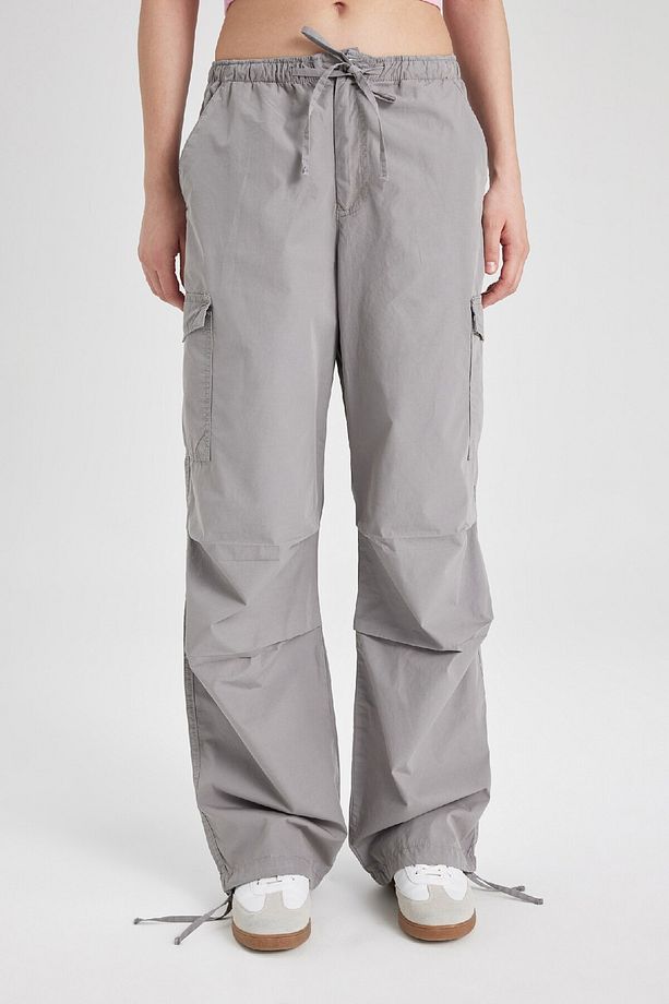 Coool Paraşüt Poplin Pantolon Basic Düz Cepli Beli Lastikli A6266ax24sp - 4