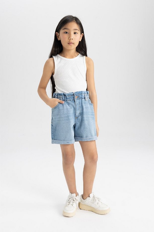 Kız Çocuk Paperbag Jean Şort B8113A824SM - 2