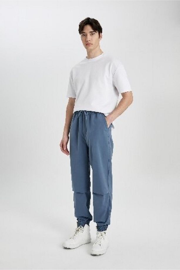 Jogger Gabardin Pantolon Regular Beli Bağcıklı Cepli Lastikli Paça B7493ax24sp - 4