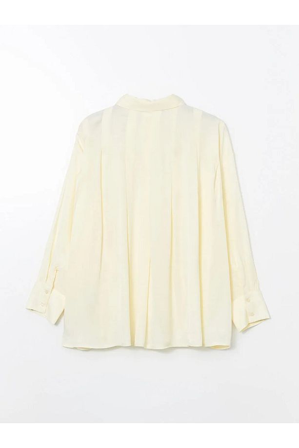 LCW Modest Sarı Oversize Kadın Gömlek Tunik - 4