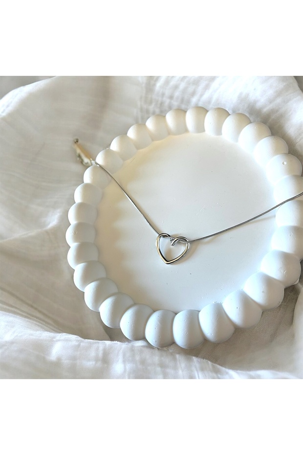 Çelik Kalp Figürlü Kolye - 2