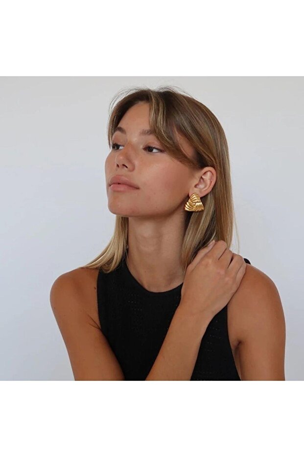 Çelik üçgen küpe - 6