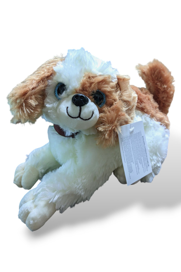 Cute Plush Puppy Dog, Sitting, Sound, Barking Play and Sleeping Companion; 25 Cm, 5 Colors.