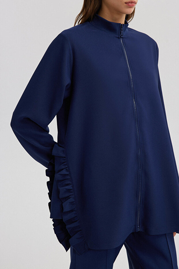 Thin Crepe Ruffle Jacket - 5